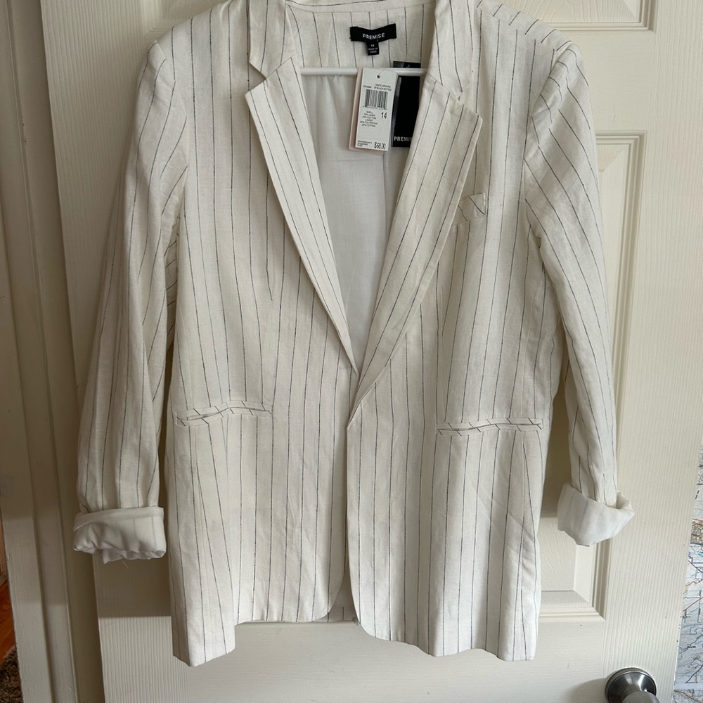 Premise, Linen Blazer/jacket, Size 14, relaxed fit.